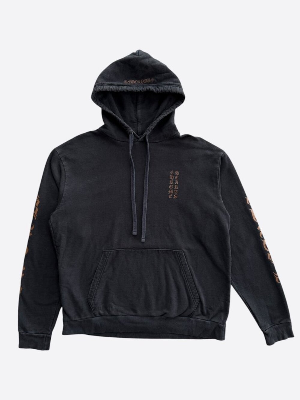 Chrome Hearts Black & Bronze Script Logo Hoodie